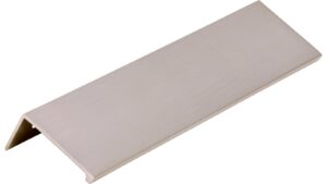 Griffleiste Gudensberg Aluminium vernickelt feingeschliffen - 188 mm lang  vor weißem Hintergrund