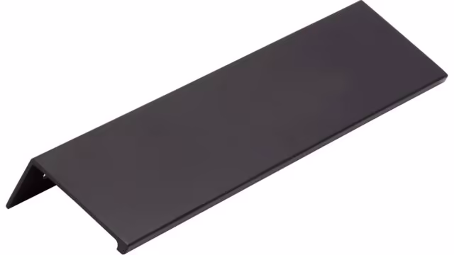 Griffleiste Gudensberg Aluminium schwarz matt pulverbeschichtet - 188 mm lang  vor weißem Hintergrund