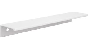 Griffleiste Gudensberg Aluminium weiß pulverbeschichtet - 188 mm lang vor weißem Hintergrund