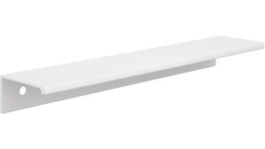 Griffleiste Gudensberg Aluminium weiß pulverbeschichtet - 188 mm lang  vor weißem Hintergrund