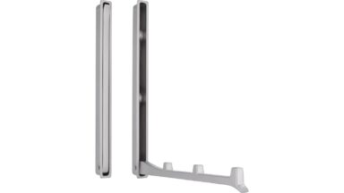 Klapparm Hude Druckguss chrom matt - 177 mm lang vor weißem Hintergrund