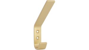 Haken Grünberg Aluminium messing feingeschliffen - 118 mm lang  vor weißem Hintergrund