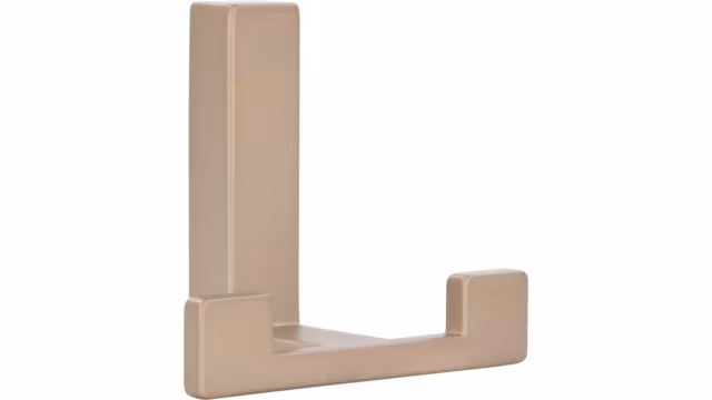 Haken Rheinau Druckguss Bronze matt - 61 mm lang vor weißem Hintergrund