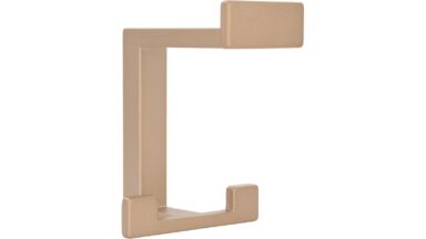 Haken Sassenburg Druckguss Bronze matt - 92 mm lang vor weißem Hintergrund