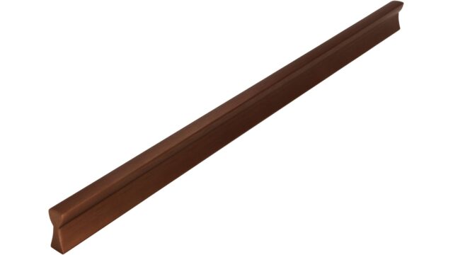 Griff Bad-Segeberg Aluminium Bronze dunkel gebürstet - 340 mm lang vor weißem Hintergrund