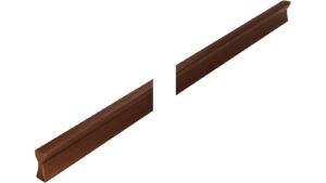 Griff Bad-Segeberg Aluminium Bronze dunkel gebürstet - 995 mm lang vor weißem Hintergrund