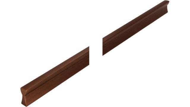 Griff Bad-Segeberg Aluminium Bronze dunkel gebürstet - 995 mm lang vor weißem Hintergrund