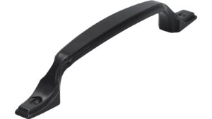 Griff Dießen Druckguss schwarz matt pulverbeschichtet - 135 mm lang vor weißem Hintergrund