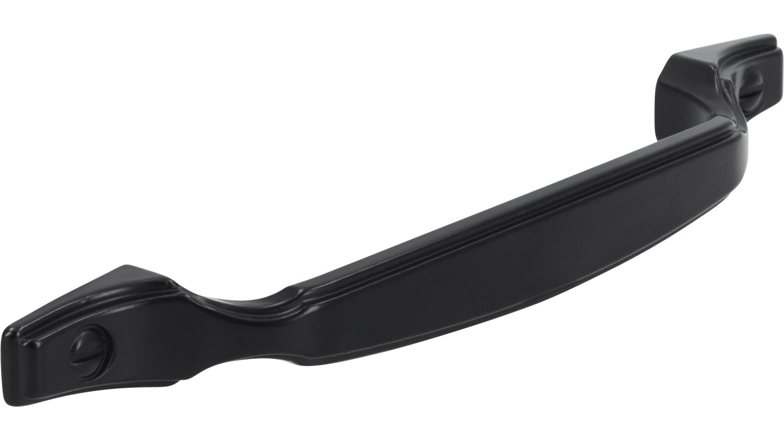 Griff Dießen Druckguss schwarz matt pulverbeschichtet - 135 mm lang  vor weißem Hintergrund