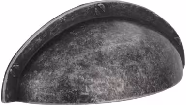 Griff Horn-Bad-Meinberg Druckguss Silber antik - 85 mm lang vor weißem Hintergrund
