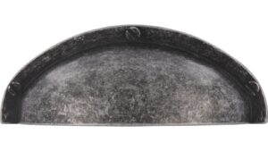 Moebelgriff-Horn-Bad-Meinberg-silber-messing-Zinkdruckguss-laenge-85-814948-front Griff Horn-Bad-Meinberg Druckguss Silber antik - 85 mm lang vor weißem Hintergrund