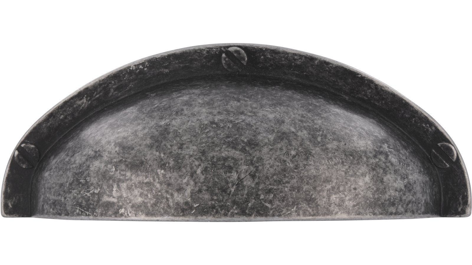 Moebelgriff-Horn-Bad-Meinberg-silber-messing-Zinkdruckguss-laenge-85-814948-front Griff Horn-Bad-Meinberg Druckguss Silber antik - 85 mm lang vor weißem Hintergrund