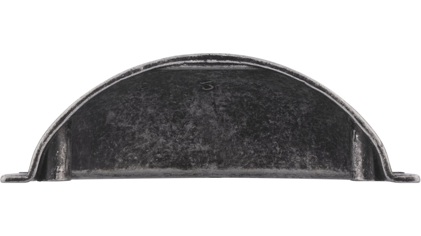 Moebelgriff-Horn-Bad-Meinberg-silber-messing-Zinkdruckguss-laenge-85-814948-stehend Griff Horn-Bad-Meinberg Druckguss Silber antik - 85 mm lang vor weißem Hintergrund