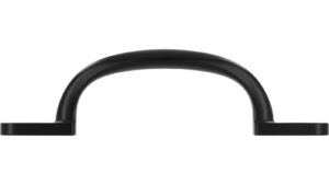 Griff Hünstetten Druckguss schwarz matt pulverbeschichtet - 102 mm lang  vor weißem Hintergrund