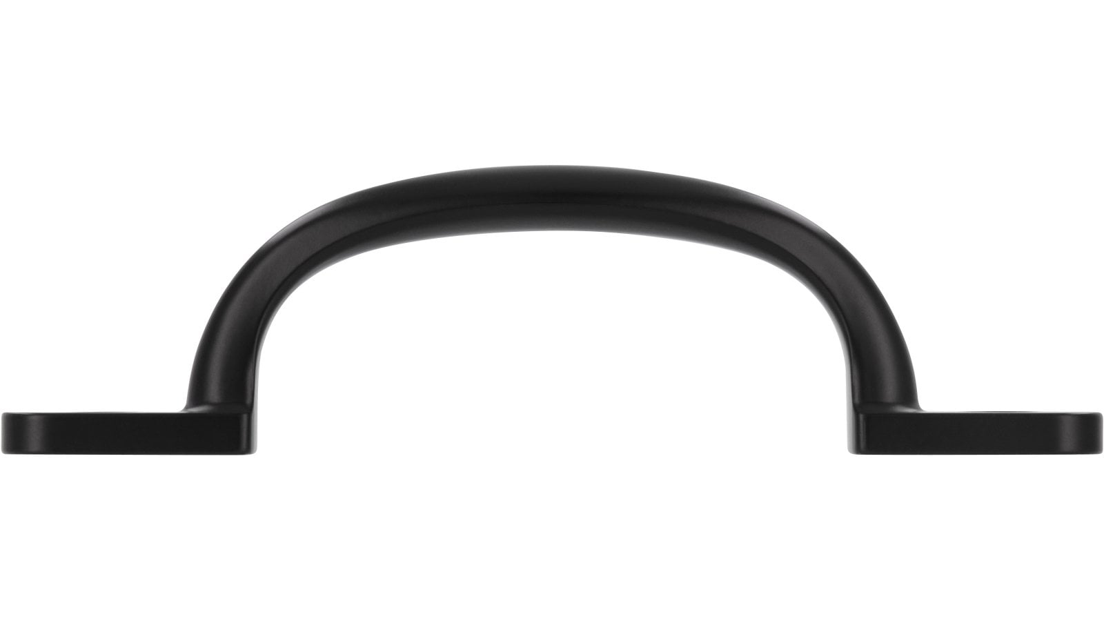 Griff Hünstetten Druckguss schwarz matt pulverbeschichtet - 102 mm lang  vor weißem Hintergrund