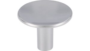 Knopf Betzdorf Druckguss chrom glänzend - 28 mm lang  vor weißem Hintergrund