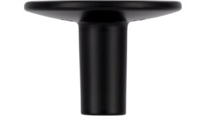 Knopf Betzdorf Druckguss schwarz matt pulverbeschichtet - 28 mm lang  vor weißem Hintergrund