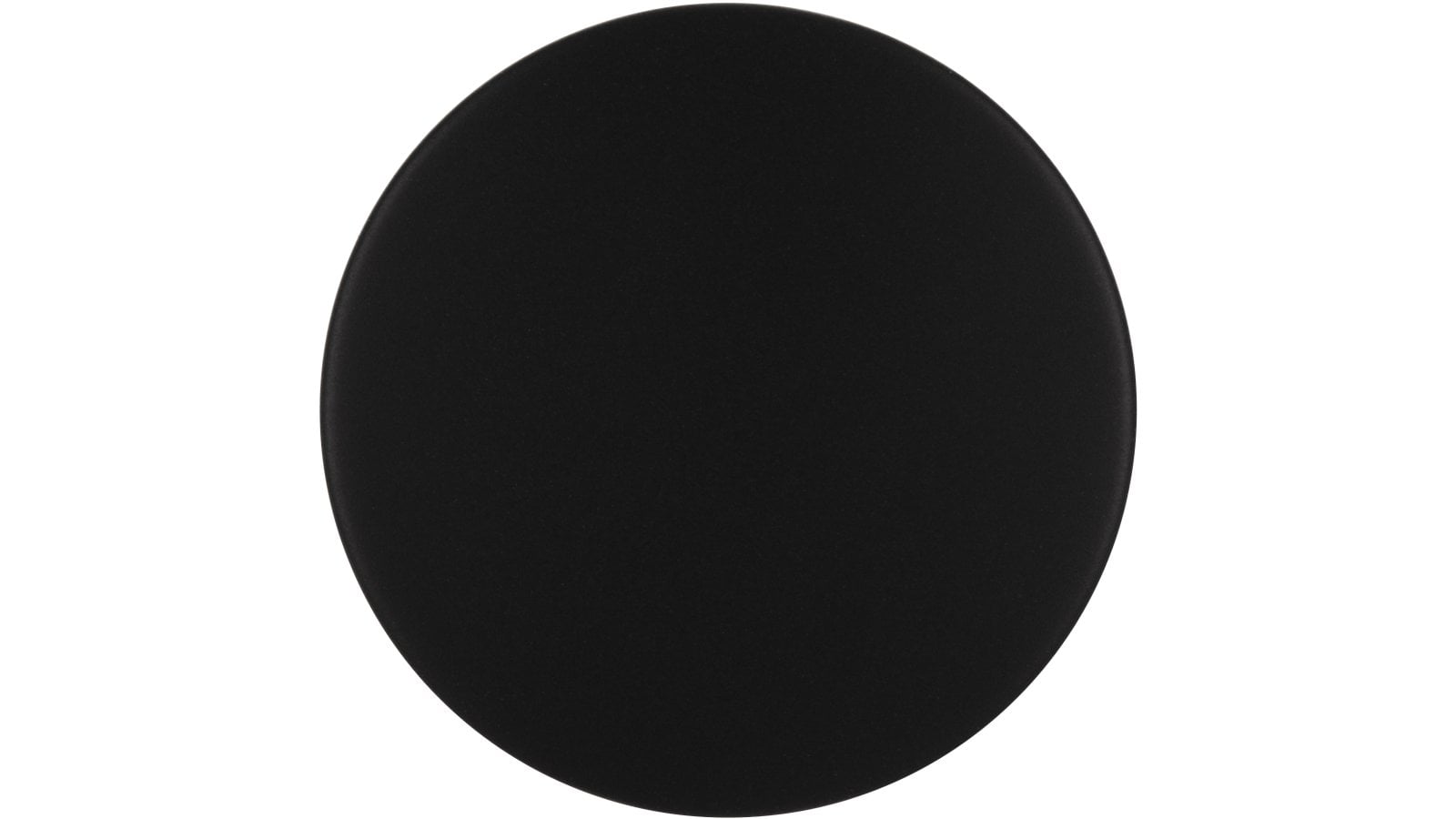 Knopf Büdelsdorf Druckguss schwarz matt pulverbeschichtet - 25 mm lang  vor weißem Hintergrund