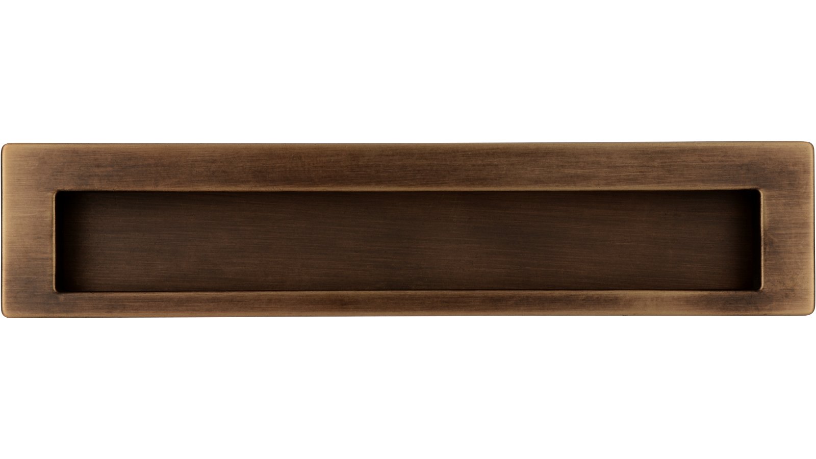 Muschelgriff-Worpswede-schwarz-messing-Stahl-Messing-Zinkdruckguss-laenge-176-927000-front Muschel Worpswede Druckguss - Stahl messing schwarz gebürstet - 176 mm lang vor weißem Hintergrund