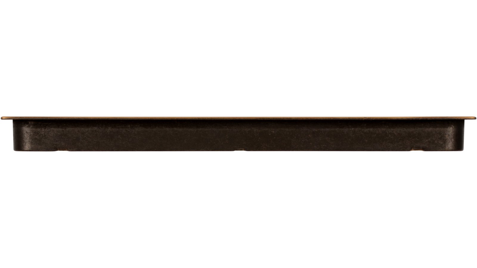 Muschelgriff-Worpswede-schwarz-messing-Stahl-Messing-Zinkdruckguss-laenge-176-927000-stehend Muschel Worpswede Druckguss - Stahl messing schwarz gebürstet - 176 mm lang vor weißem Hintergrund