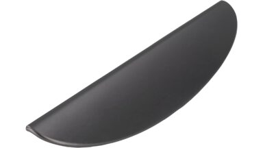 Griffleiste Heiligenhafen Druckguss anthrazit matt - 155 mm lang  vor weißem Hintergrund