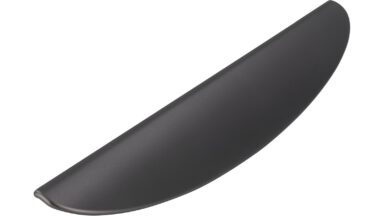Griffleiste Heiligenhafen Druckguss anthrazit matt - 185 mm lang  vor weißem Hintergrund