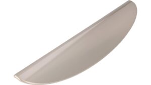 Griffleiste Heiligenhafen Druckguss vernickelt feingeschliffen - 185 mm lang  vor weißem Hintergrund