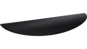 Griffleiste Heiligenhafen Druckguss schwarz matt pulverbeschichtet - 155 mm lang  vor weißem Hintergrund