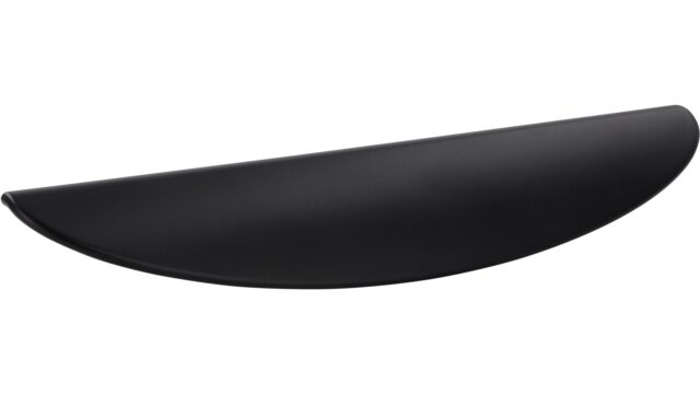 Griffleiste Heiligenhafen Druckguss schwarz matt pulverbeschichtet - 155 mm lang  vor weißem Hintergrund