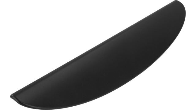 Griffleiste Heiligenhafen Druckguss schwarz matt pulverbeschichtet - 185 mm lang  vor weißem Hintergrund