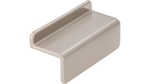 Griffleiste Niebüll Druckguss vernickelt feingeschliffen - 50 mm lang  vor weißem Hintergrund