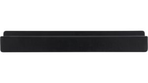 Griffleiste-Niebuell-schwarz-Zinkdruckguss-laenge-150-918536-front Griffleiste Niebüll Druckguss schwarz matt pulverbeschichtet - 150 mm lang vor weißem Hintergrund