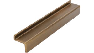 Griffleiste Niebüll Druckguss messing schwarz gebürstet - 150 mm lang  vor weißem Hintergrund