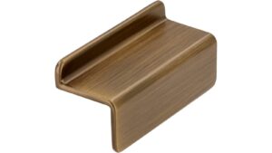 Griffleiste Niebüll Druckguss messing schwarz gebürstet - 50 mm lang vor weißem Hintergrund