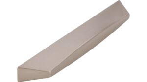 Griffleiste Oberhausen-Rheinhausen Druckguss vernickelt feingeschliffen - 179 mm lang vor weißem Hintergrund