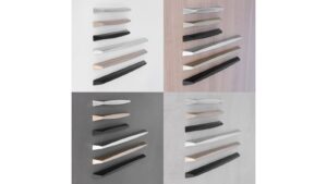 Griffleiste Oberhausen-Rheinhausen Druckguss schwarz matt pulverbeschichtet - 179 mm lang  vor weißem Hintergrund