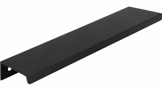 Griffleiste Ottendorf-Okrilla Aluminium schwarz matt pulverbeschichtet - 180 mm lang  vor weißem Hintergrund