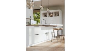 Griffleiste Ottendorf-Okrilla Aluminium schwarz matt pulverbeschichtet - 180 mm lang  vor weißem Hintergrund