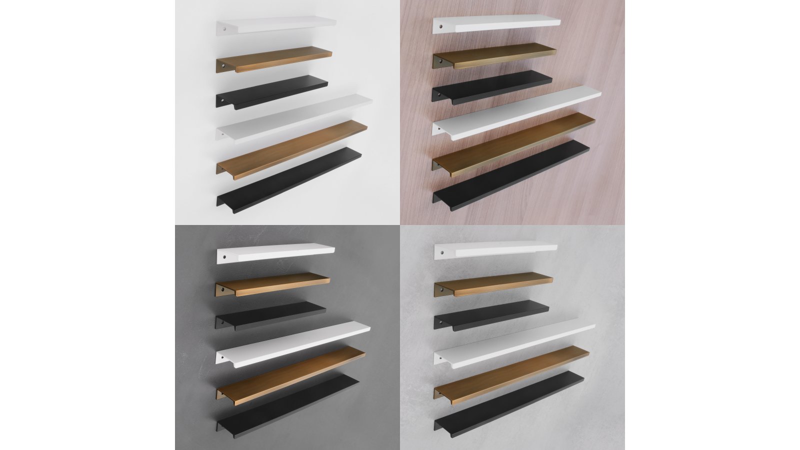 Griffleiste Ottendorf-Okrilla Aluminium schwarz matt pulverbeschichtet - 180 mm lang  vor weißem Hintergrund