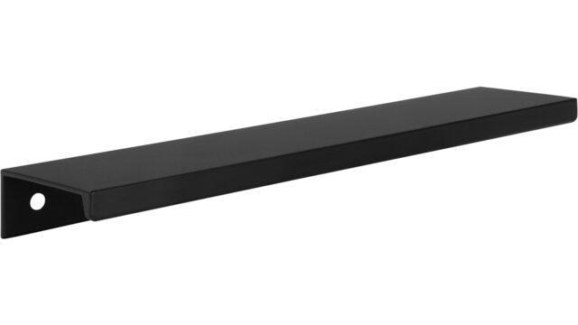 Griffleiste Ottendorf-Okrilla Aluminium schwarz matt pulverbeschichtet - 180 mm lang  vor weißem Hintergrund