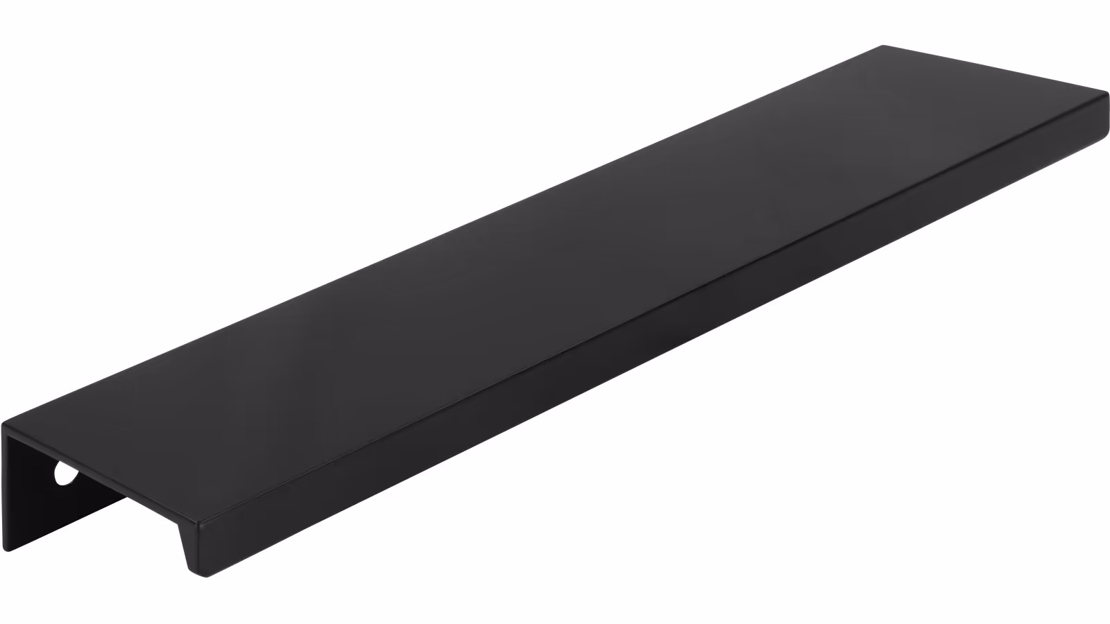 Griffleiste Ottendorf-Okrilla Aluminium schwarz matt pulverbeschichtet - 180 mm lang  vor weißem Hintergrund