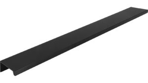 Griffleiste Ottendorf-Okrilla Aluminium schwarz matt pulverbeschichtet - 340 mm lang vor weißem Hintergrund