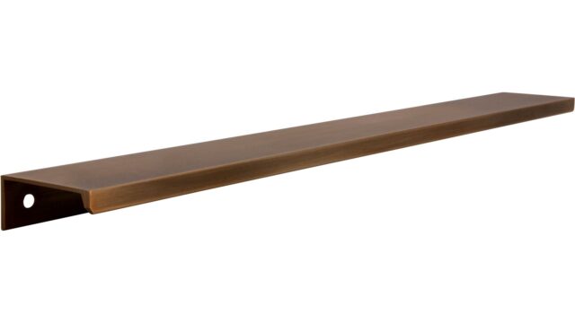 Griffleiste Ottendorf-Okrilla Aluminium messing schwarz gebürstet - 340 mm lang  vor weißem Hintergrund