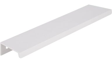 Griffleiste Ottendorf-Okrilla Aluminium weiß pulverbeschichtet - 180 mm lang  vor weißem Hintergrund
