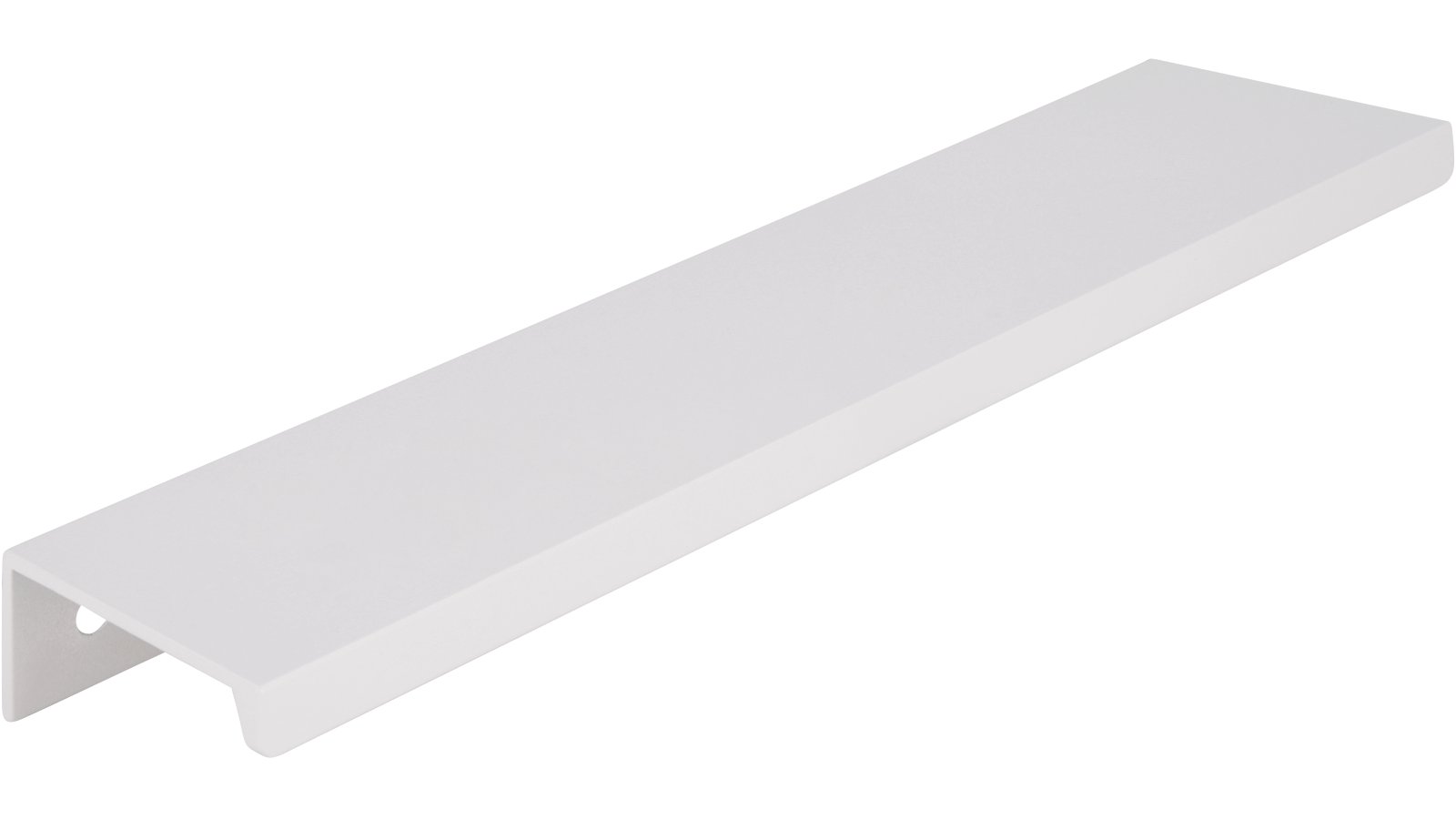 Griffleiste Ottendorf-Okrilla Aluminium weiß pulverbeschichtet - 180 mm lang  vor weißem Hintergrund
