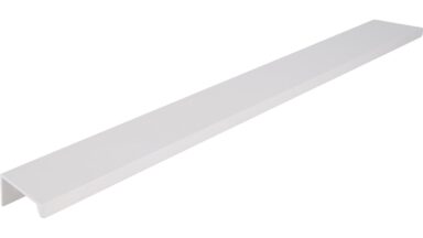 Griffleiste Ottendorf-Okrilla Aluminium weiß pulverbeschichtet - 340 mm lang vor weißem Hintergrund