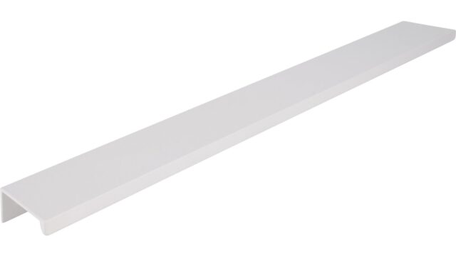 Griffleiste Ottendorf-Okrilla Aluminium weiß pulverbeschichtet - 340 mm lang vor weißem Hintergrund