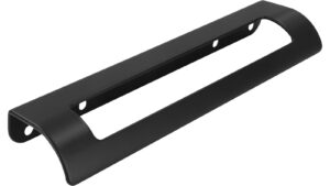 Griffleiste Raguhn-Jeßnitz Druckguss schwarz matt pulverbeschichtet - 180 mm lang  vor weißem Hintergrund