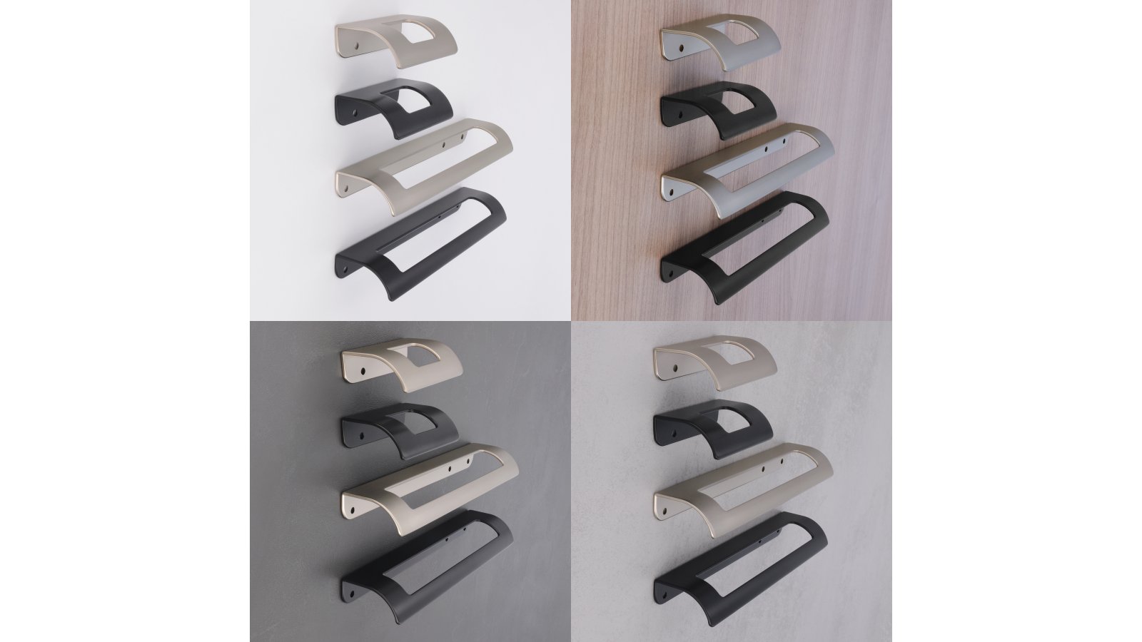 Griffleiste Raguhn-Jeßnitz Druckguss schwarz matt pulverbeschichtet - 180 mm lang  vor weißem Hintergrund