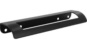 Griffleiste Raguhn-Jeßnitz Druckguss schwarz matt pulverbeschichtet - 180 mm lang  vor weißem Hintergrund